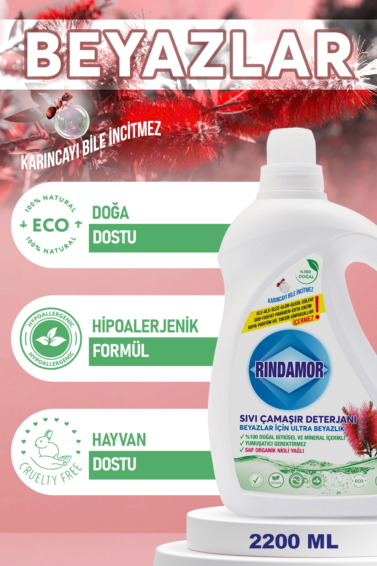 %100 DOĞAL BİTKİSEL BEBEK ÇAMAŞIR DETERJANI ORGANİK NİOLİ YAĞLI VE LEKE ÇIKARICI SETİ