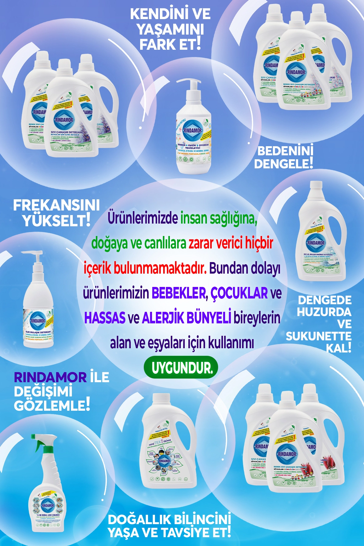 %100 DOĞAL BİTKİSEL TÜM RENKLER ÇAMAŞIR DETERJANI ORGANİK LAVANTA YAĞLI VE LEKE ÇIKARICI SETİ