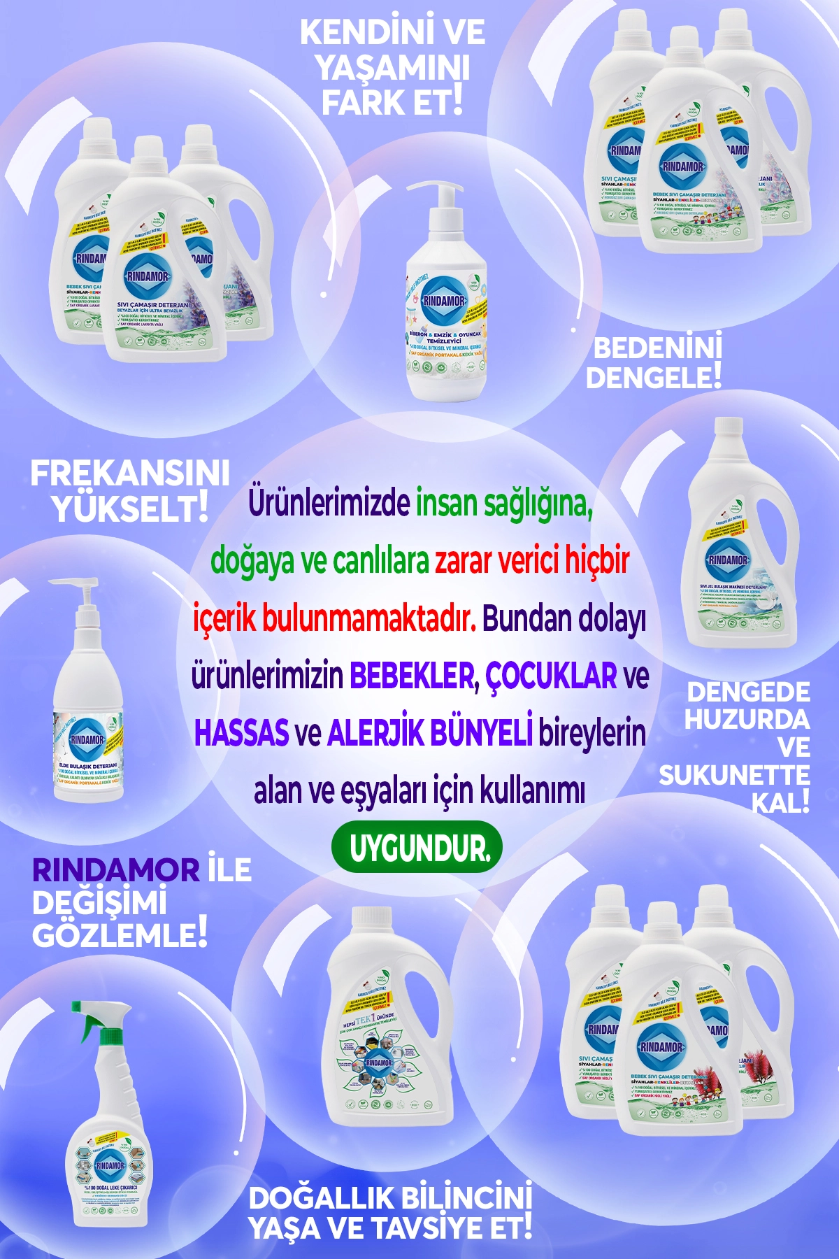  %100 DOĞAL BİTKİSEL ÇOK ÇOK AMAÇLI KONSANTRE TEMİZLEYİCİ VE LEKE ÇIKARICI SETİ