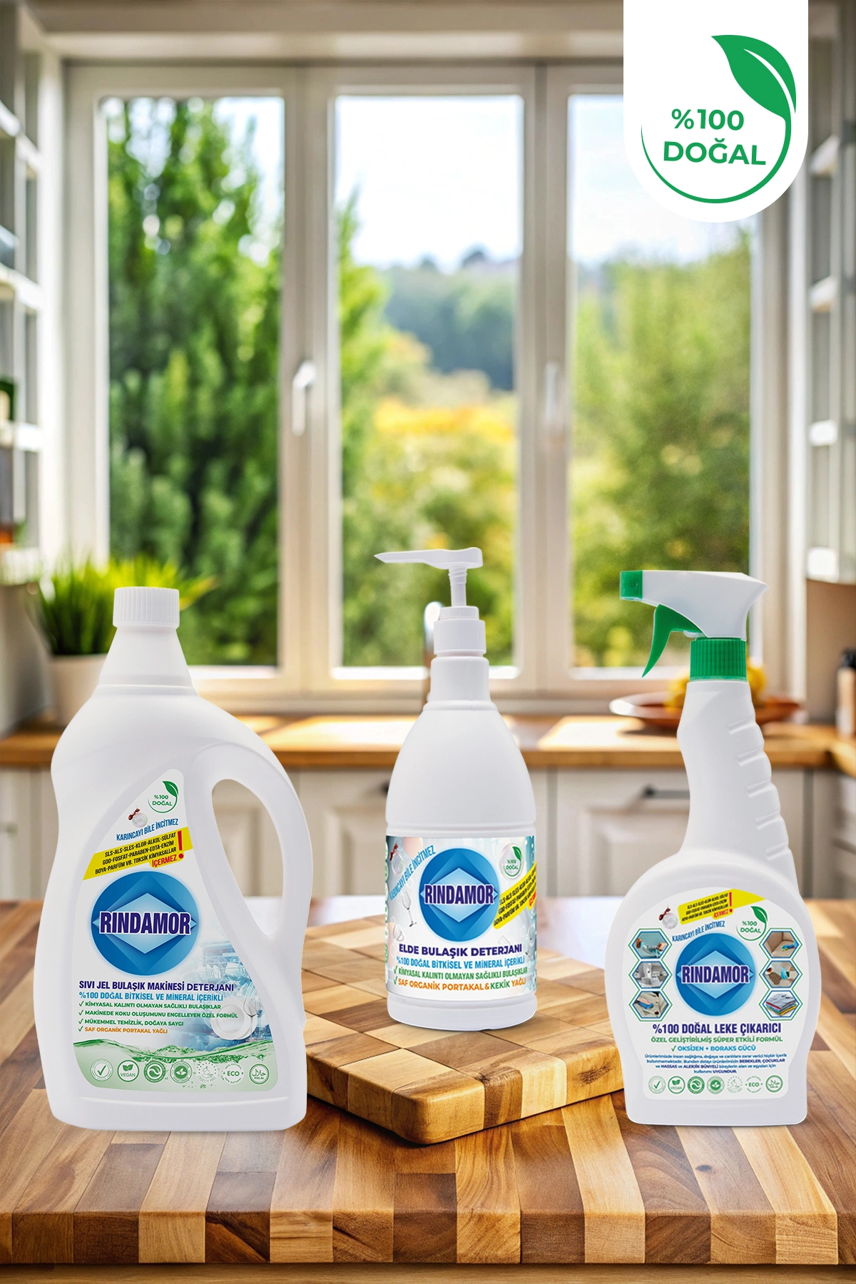 3LÜ TEMİZLİK SETİ-LEKE ÇIKARICI-SIVI BULAŞIK MAKİNESİ DETERJANI-ELDE BULAŞIK DETERJANI