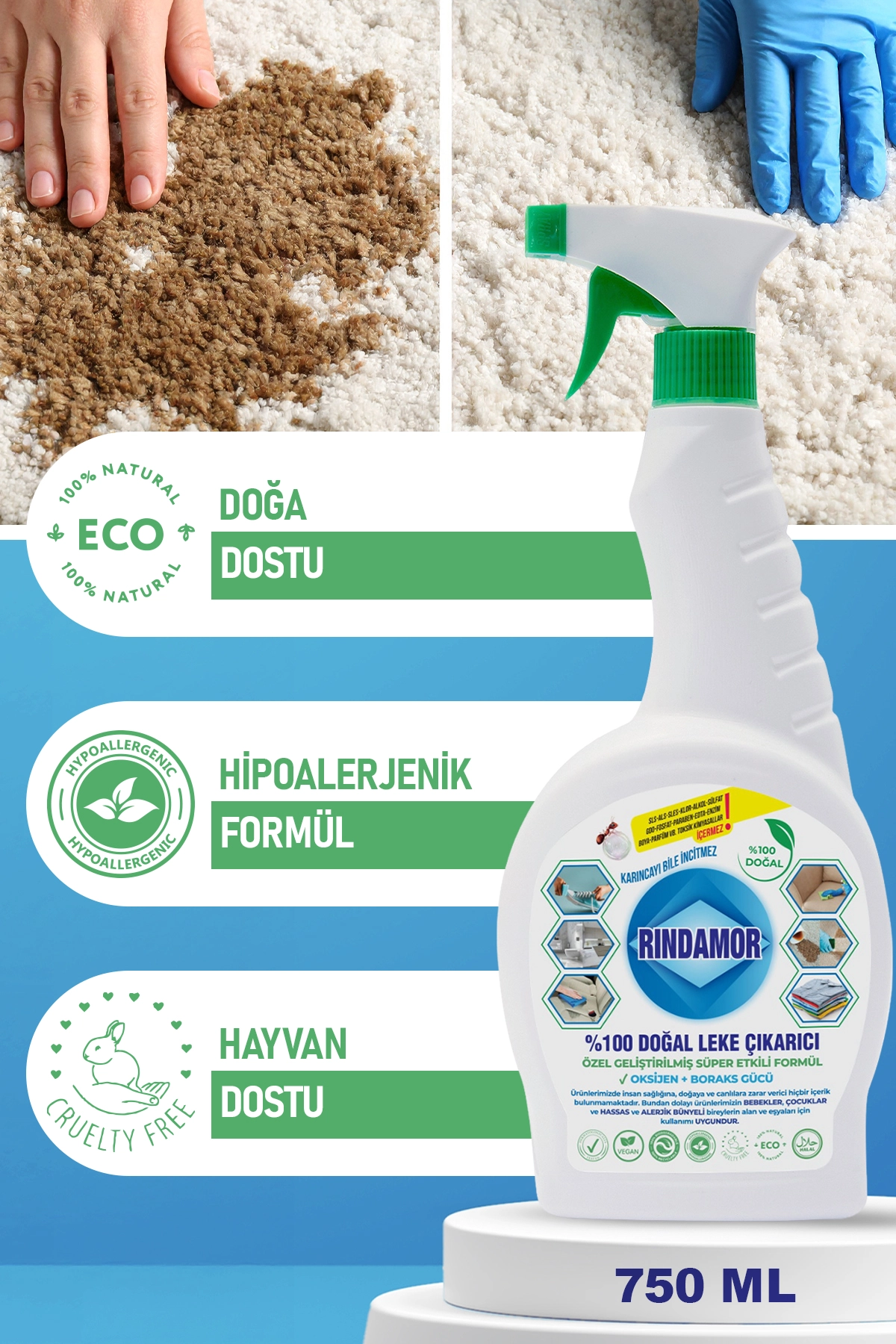  %100 DOĞAL BİTKİSEL ÇOK ÇOK AMAÇLI KONSANTRE TEMİZLEYİCİ VE LEKE ÇIKARICI SETİ