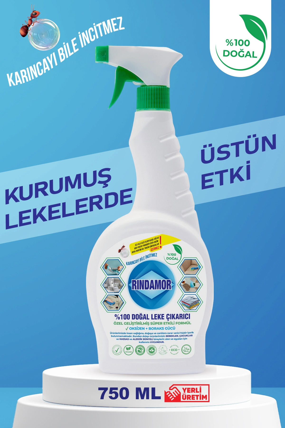  %100 DOĞAL BİTKİSEL ÇOK ÇOK AMAÇLI KONSANTRE TEMİZLEYİCİ VE LEKE ÇIKARICI SETİ