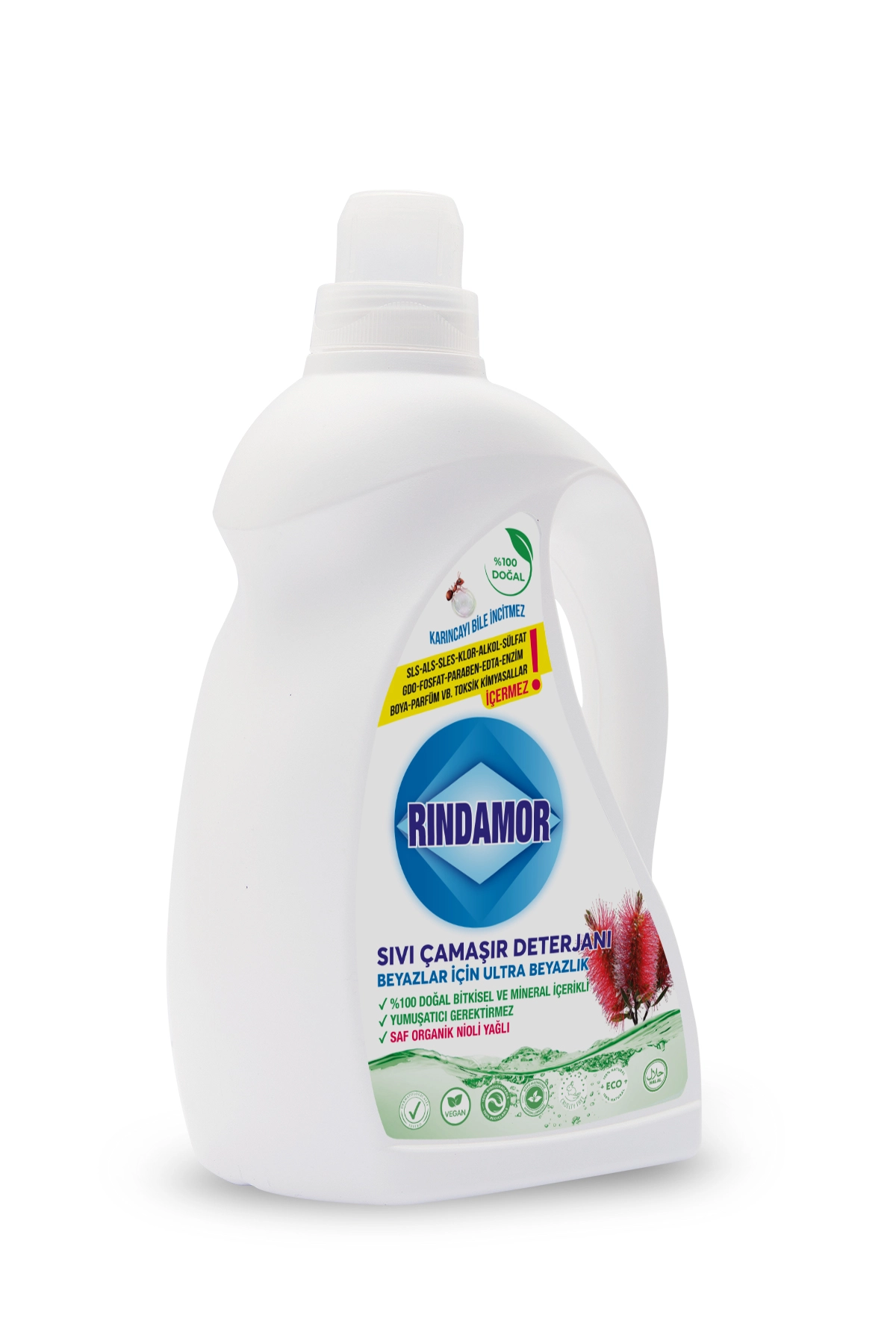 % 100 DOĞAL BİTKİSEL  BEYAZLAR SIVI ÇAMAŞIR DETERJANI ORGANİK NİOLİ YAĞLI-KENDİNDEN YUMUŞATICILI