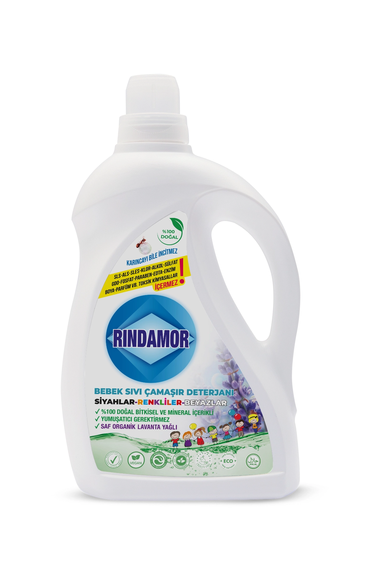 % 100 DOĞAL BİTKİSEL BEBEK SIVI ÇAMAŞIR DETERJANI ORGANİK LAVANTA YAĞLI-KENDİNDEN YUMUŞATICILI