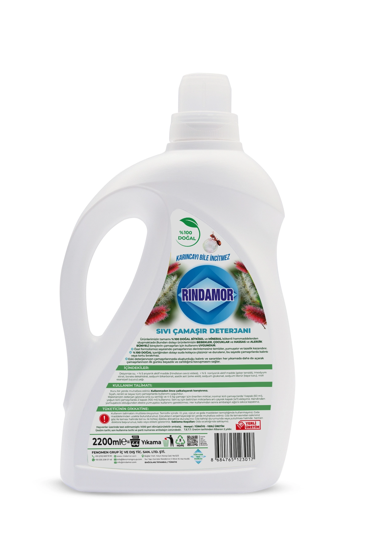 % 100 DOĞAL BİTKİSEL TÜM RENKLER SIVI ÇAMAŞIR DETERJANI ORGANİK NİOLİ YAĞLI-KENDİNDEN YUMUŞATICILI