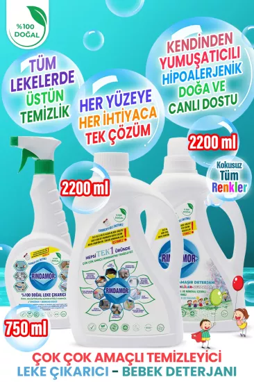 %100 doğal bitkisel kokusuz bebek deterjanı