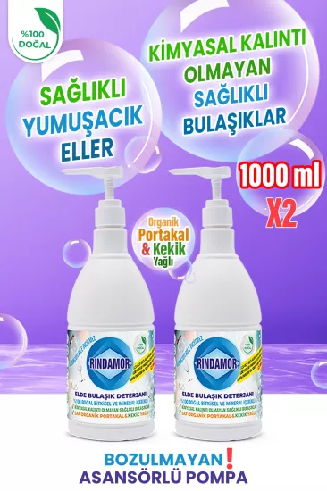 %100 Doğal Bitkisel Elde Bulaşık Deterjanı